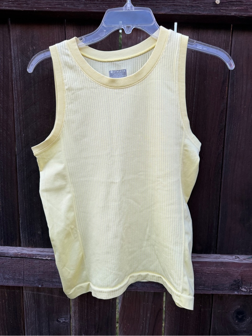Athleta Sunny Yellow Ribbed Tee - Picture 6 of 9